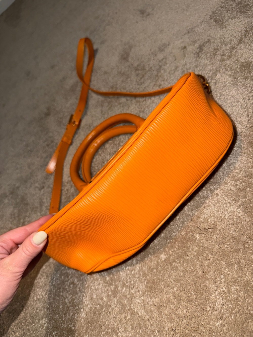 Orange Women's Leather Top-Handle Bag - Picture 5 of 5